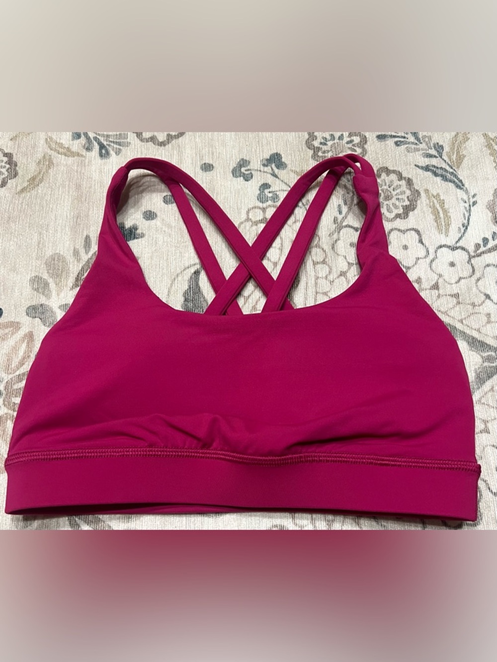 Lululemon Energy Bra *Medium Support, B–D Cups Ripened Raspberry Size 2 - Picture 4 of 6